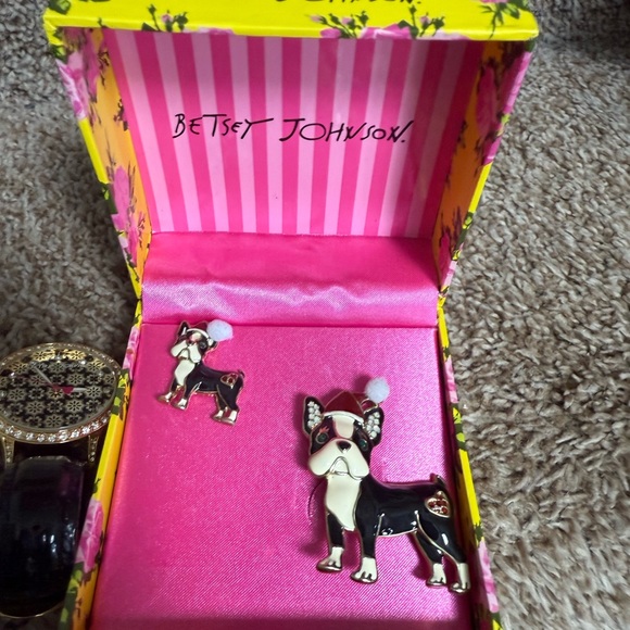 Betsey Johnson Jewelry - Betsey Johnson Women’s French Bulldog Brooch, Pin and Watch Collection